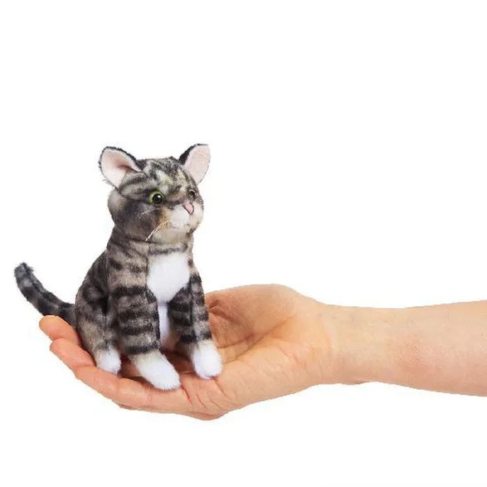 Folkmanis tabby cat finger puppet