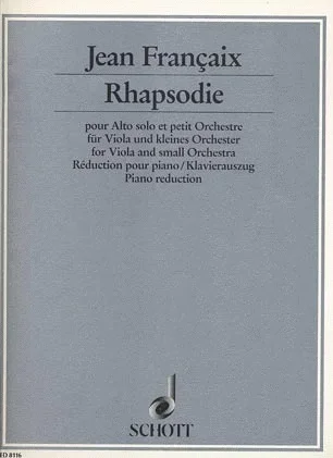 Francaix, Jean: Rhapsodie 1946 (viola & piano)