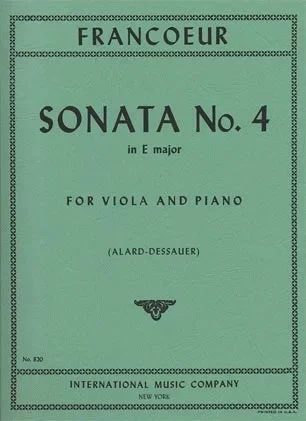 Francoeur, Francois: Sonata No.4 in E major for viola & piano