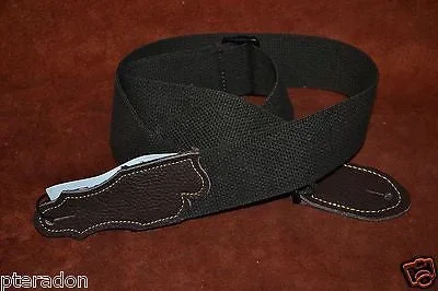 Franklin Guitar Strap Model # 1-CH-CH 2″ wide natural cotton strap w/choc ends