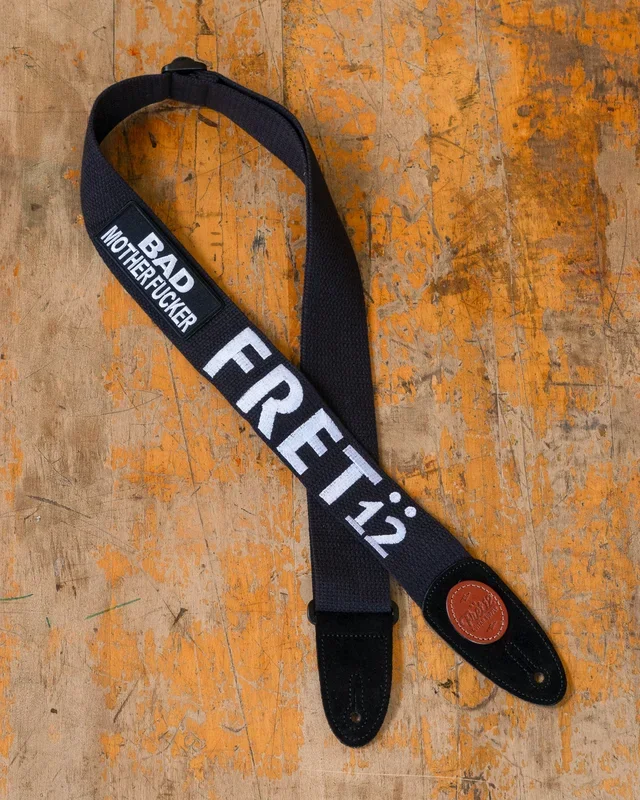 FRET12 BAD MF GUITAR STRAP – BLOCK LOGO