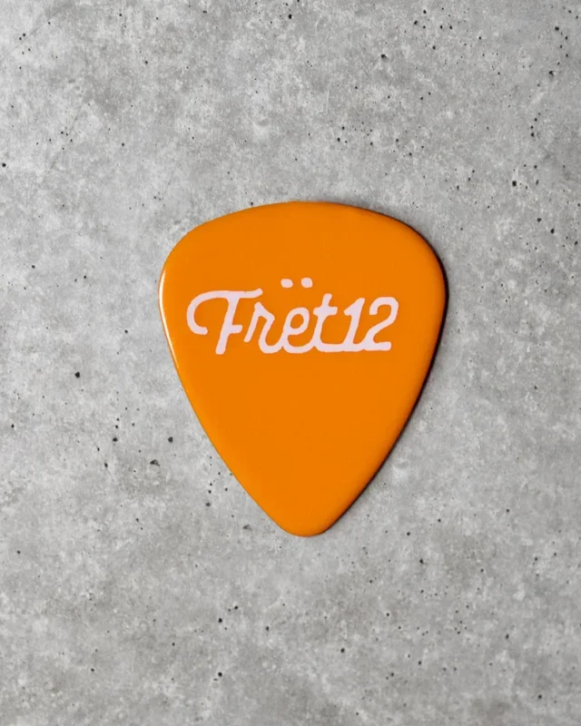 FRET12 GUITAR PICK PACK – SCRIPT LOGO – ORANGE