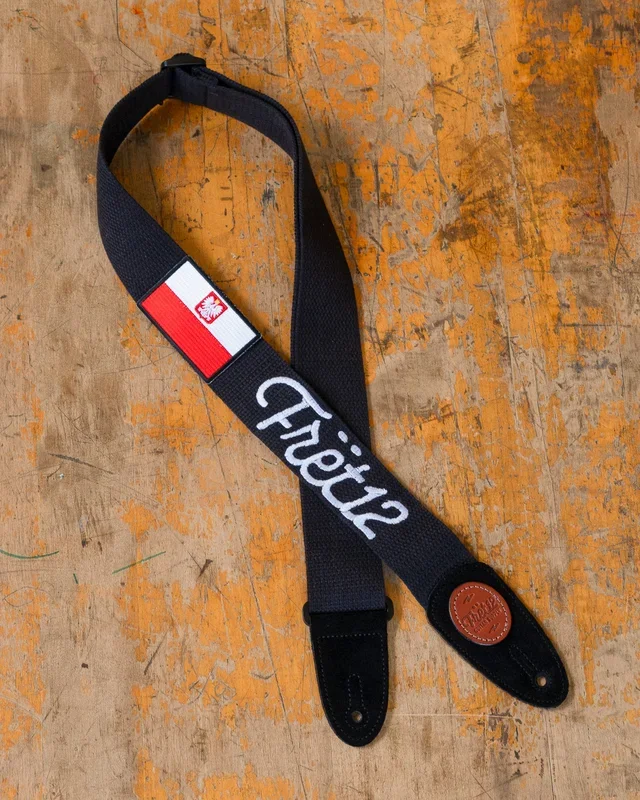 FRET12 POLAND FLAG GUITAR STRAP – SCRIPT LOGO