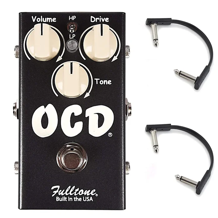 Fulltone OCD v2 Black w/RockBoard Flat Patch Cables Bundle