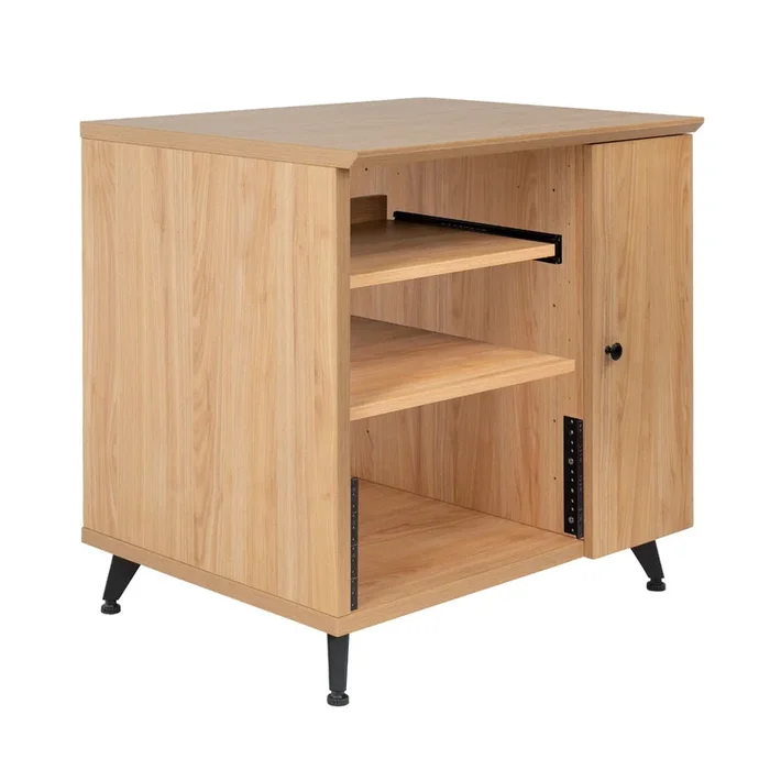 Gator Frameworks Elite Series Sidecar Rack Cabinet w/ Shelf – Maple