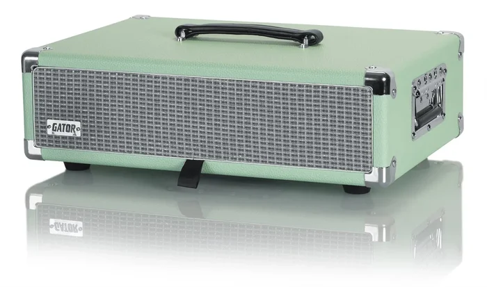 Gator GR-RETRORACK-2SG Vintage Amp Vibe Rack Case – 2U Seafoam Green