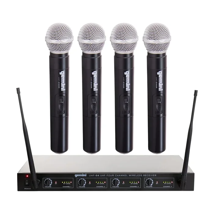 Gemini UHF-04M 4-Channel Wireless Handheld Mic