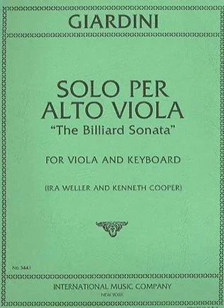 Giardini, Solo for Alto Viola (IMC)