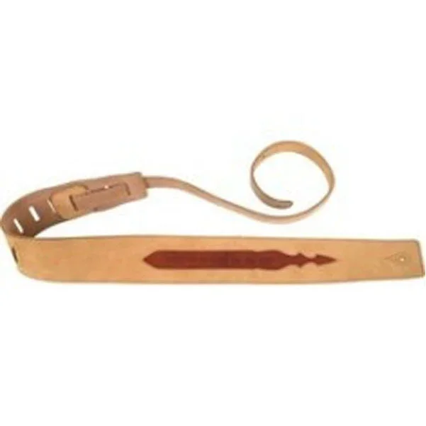 Gibson ASGG-BL010 Brushed Leather Guitar Strap-Tan with Cognac Insert