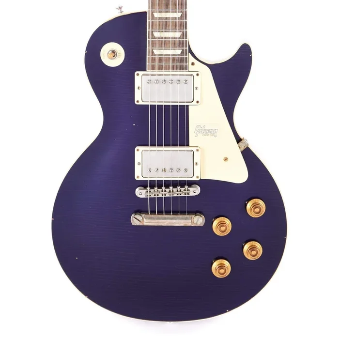 Gibson Custom 1957 Les Paul Standard Reissue Candy Blue Natural Back Aged