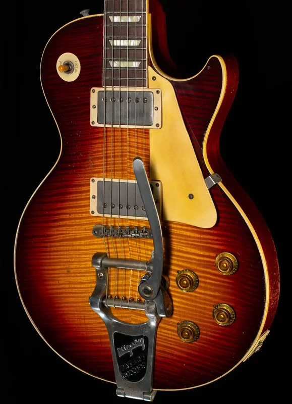 Gibson Custom Shop 1959 Les Paul Standard Brazilian Rosewood Tom’s Tri-Burst Bigsby Murphy Lab Aged (077)