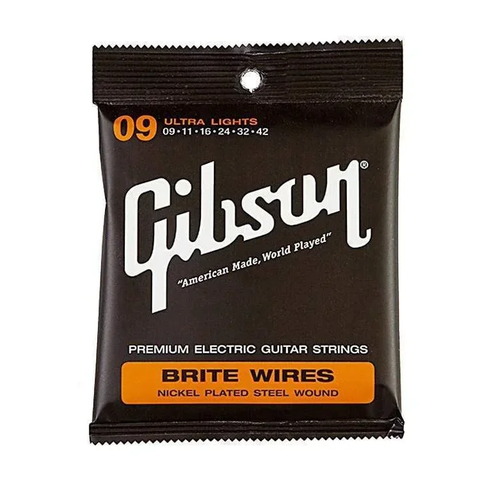 Gibson Gear Brite Wires Electric Guitar Strings Ultra Light 9-42