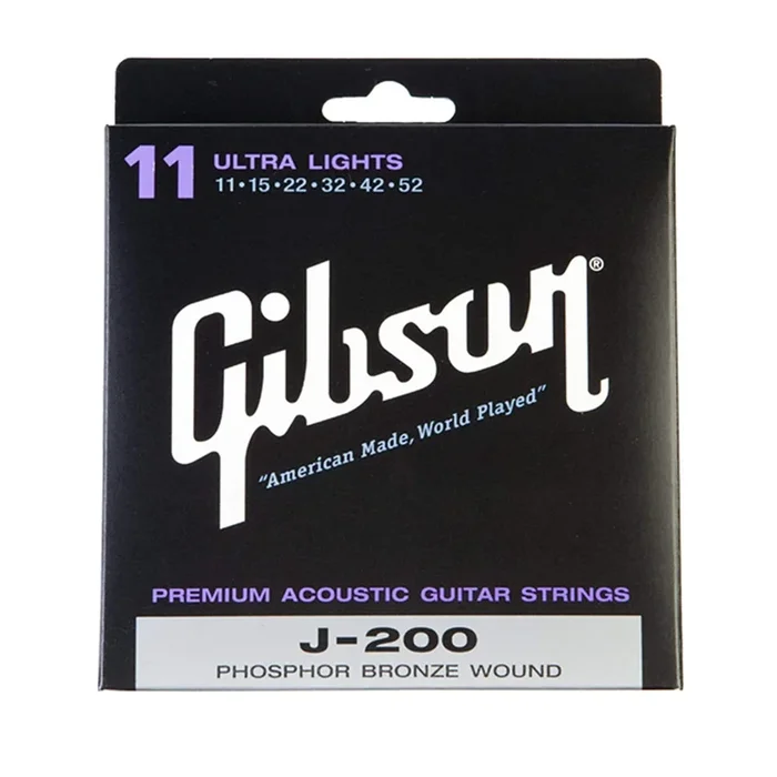 Gibson Gear J-200 Phosphor Bronze Acoustic Guitar Strings 11-52