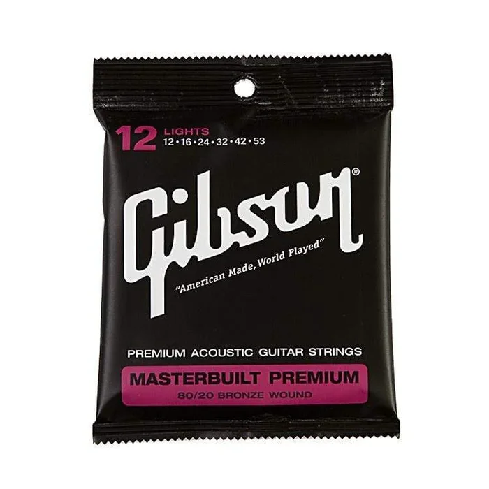 Gibson Gear Masterbuilt Premium 80/20 Bronze Acoustic Guitar Strings 12-53