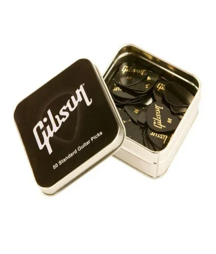 Gibson Guitar Pick Tin 50 Thin Picks