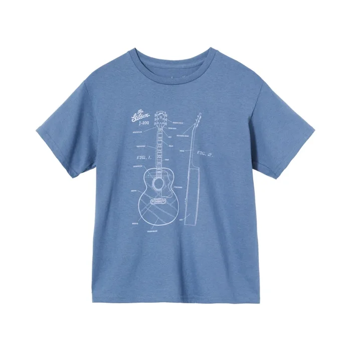 Gibson Kid’S Acoustic Schematic Tee – Large