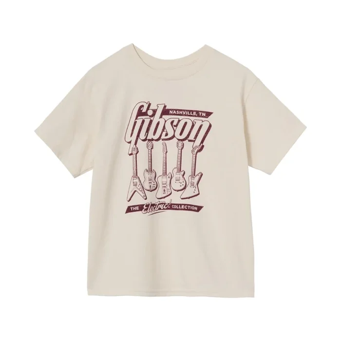 Gibson Kid’s Electric Collection Tee Cream – Small
