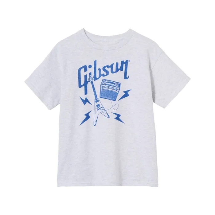 Gibson Kid’S Flying V Tee Gray – Medium