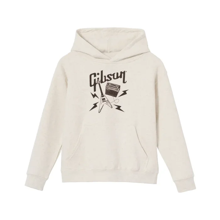 Gibson Kids Flying V Pullover Hoodie Cream – Medium