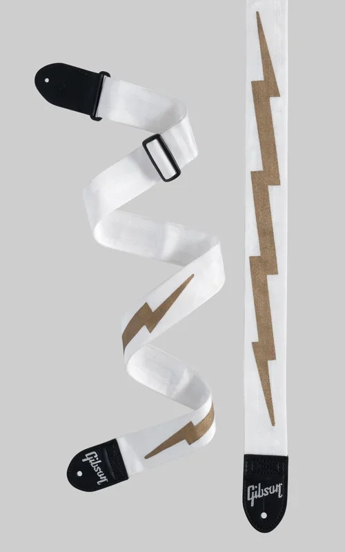Gibson The Lightning Bolt Seatbelt Strap White
