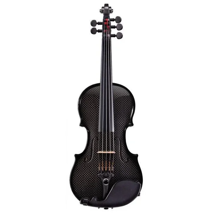 Glasser AE Violon électro-acoustique en composite de carbone à 5 cordes pour gaucher, noir