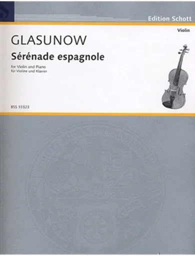 Glazunov, A. (Kreisler): Serenade Espagnole (violin & piano)
