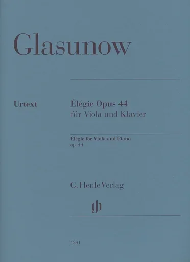 Glazunov, A. (Rahmer/Zimmermann/Schilde, ed.): Elegy, Op.44, urtext (viola & piano)