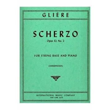Gliere, Reinhold (Zimmermann): Scherzo Op.32 #2 (bass & piano)