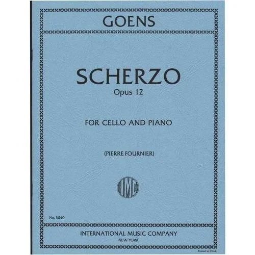 Goens, Daniel van: Scherzo Op.12 (cello & piano)