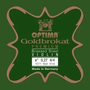 Goldbrokat Premium Brass Violin E String – Heavy Gauge (.27) – Ball (Brass-Plated Steel)