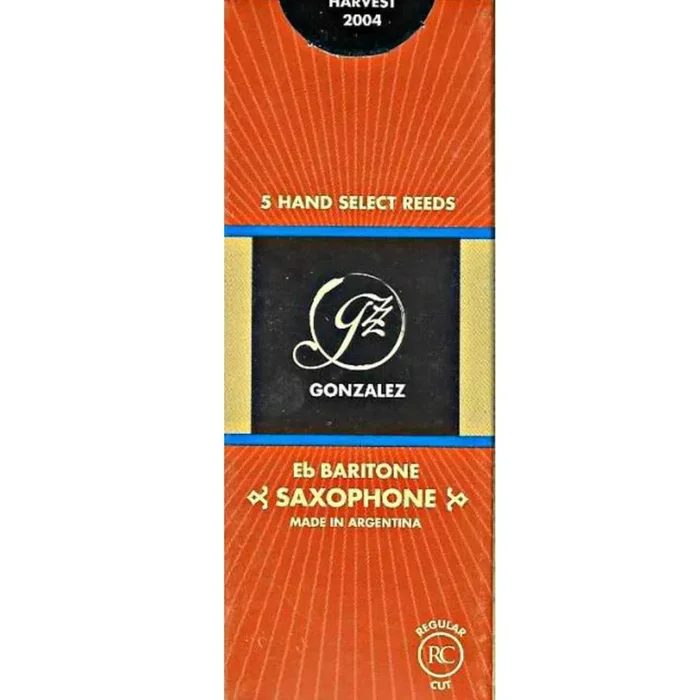 Gonzalez Baritone Saxophone ‘RC’ Regular Cut Reeds Strength 4.75, Box of 5