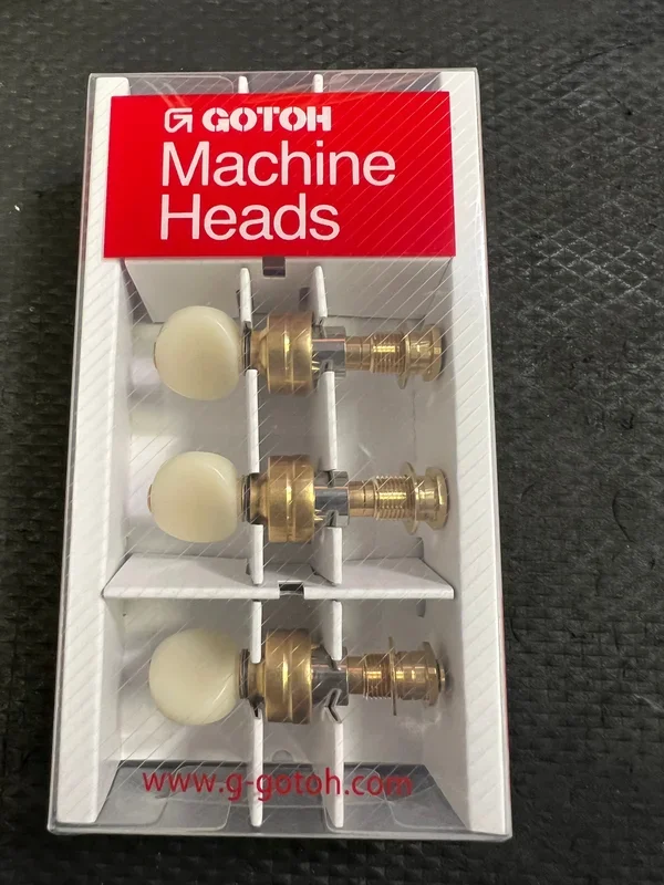 Gotoh UPTL Planetary Tuners Long Shaft – Gold w/Ivory Buttons – Set of 4