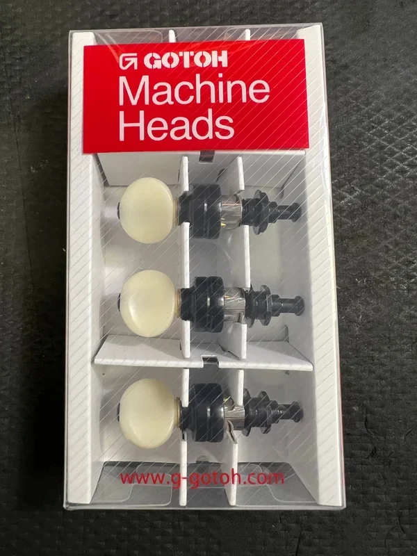 Gotoh UPTL Planetary Tuners w/Long Shaft – Black w/Ivory Buttons – Set of 4
