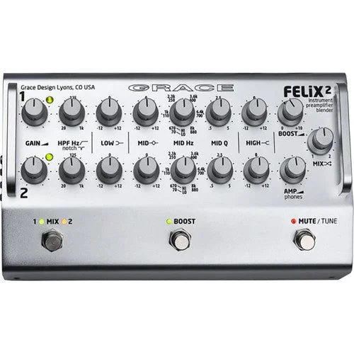 Grace Design Felix 2 Instrument Preamp/Blender – Silver