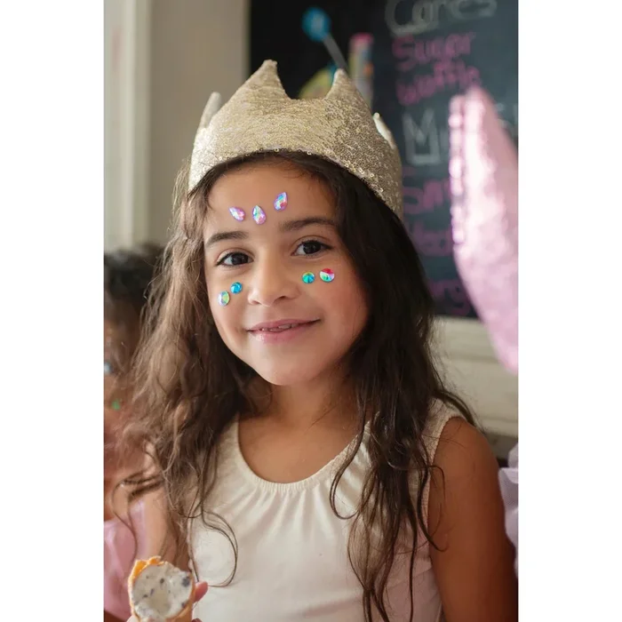 gracious gold sequins crown