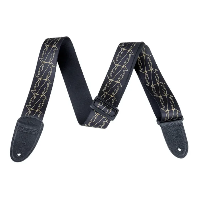 Gretsch Alternating Black Penguins Strap Gold