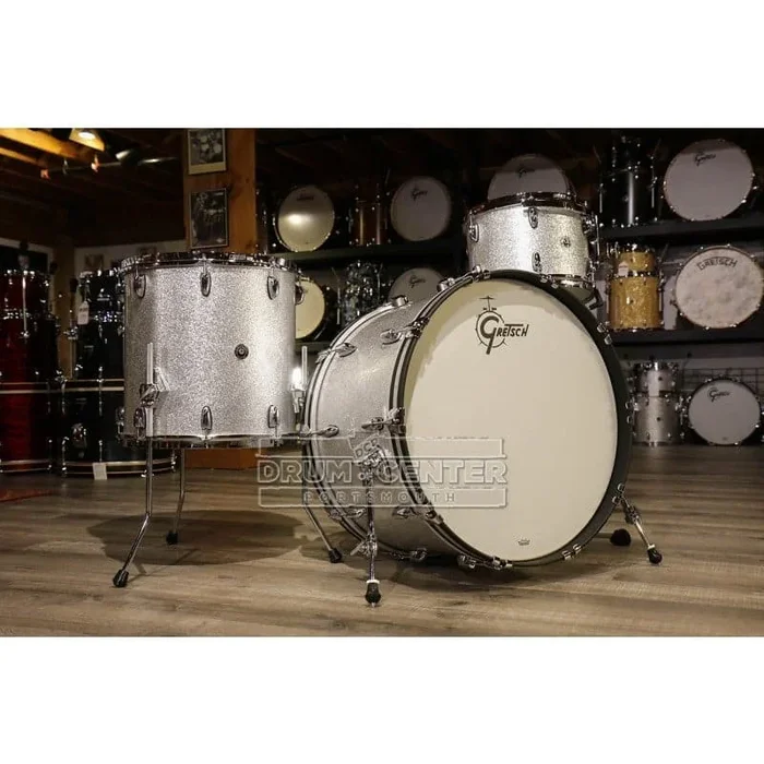 Gretsch Brooklyn 3pc Drum Set w/26BD Silver Sparkle