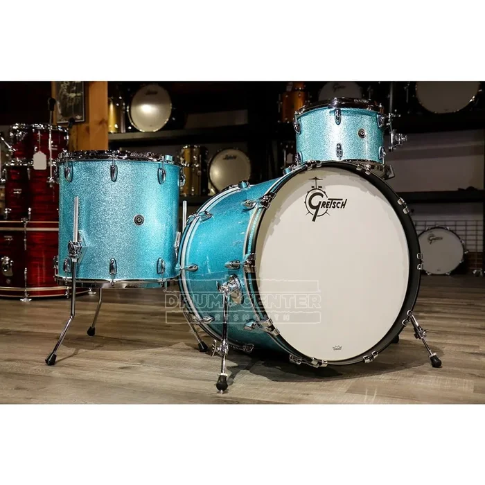 Gretsch Brooklyn 3pc Rock Drum Set Turquoise Sparkle – DCP Exclusive!