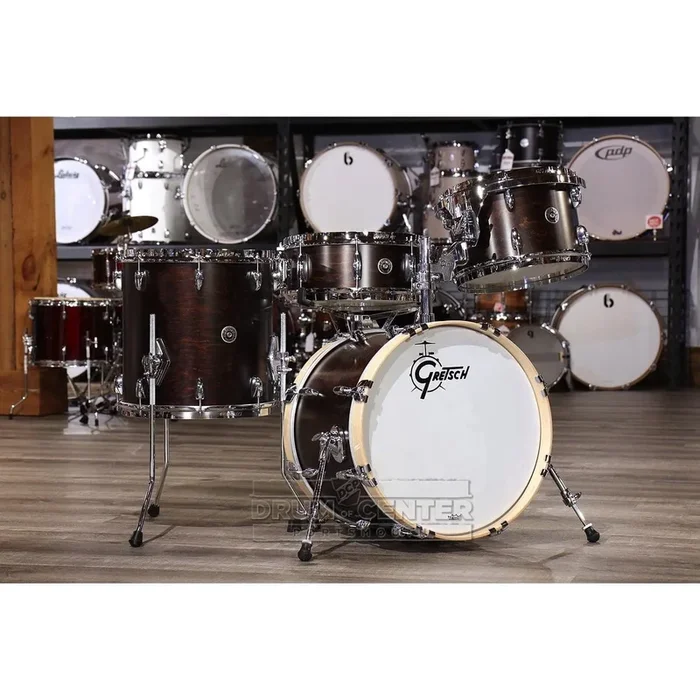 Gretsch Brooklyn 4pc Drum Set 18/12/14/14 Satin Antique Maple w/Mount