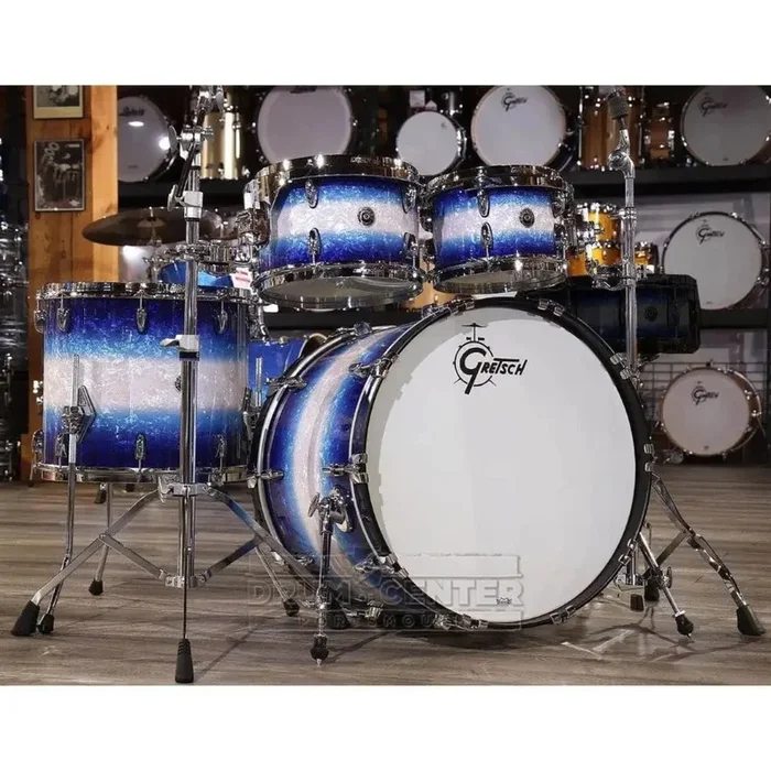 Gretsch Brooklyn 4pc Euro Drum Set Blue Burst Pearl