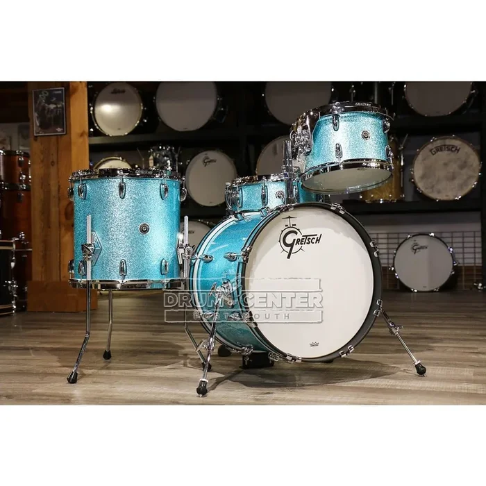 Gretsch Brooklyn 4pc Jazz Drum Set Turquoise Sparkle