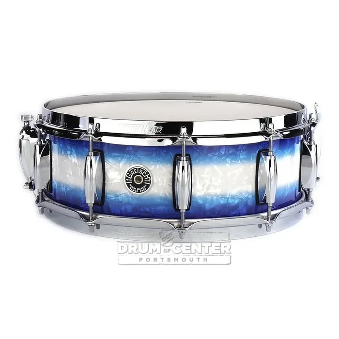 Gretsch Brooklyn Snare Drum 14×5 10-Lug Blue Burst Pearl