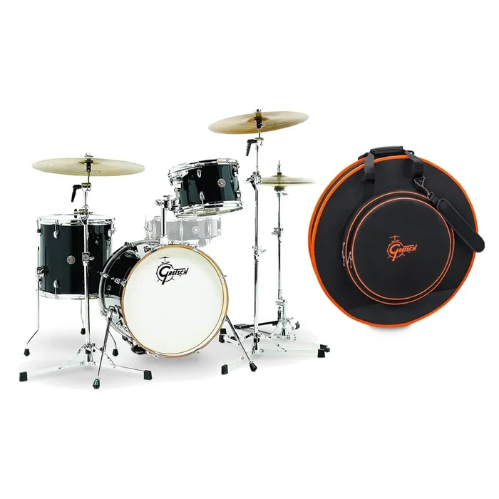 Gretsch Catalina Club Jazz 12/14/18 3pc Drum Kit Piano Black w/ Free 24″ Gretsch Deluxe Cymbal Bag