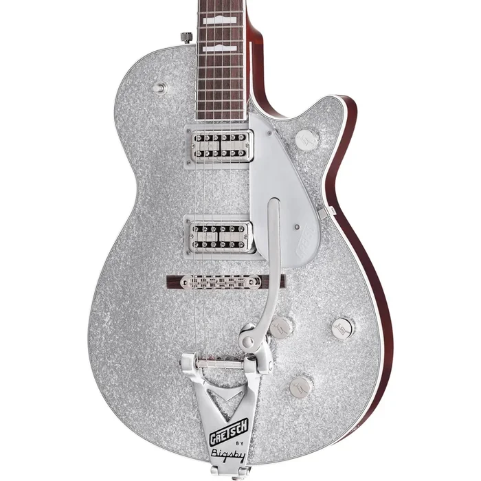 Gretsch G6129T-89 Vintage Select ’89 Sparkle Jet™ Electric Guitar w/ Bigsby®, Silver Sparkle