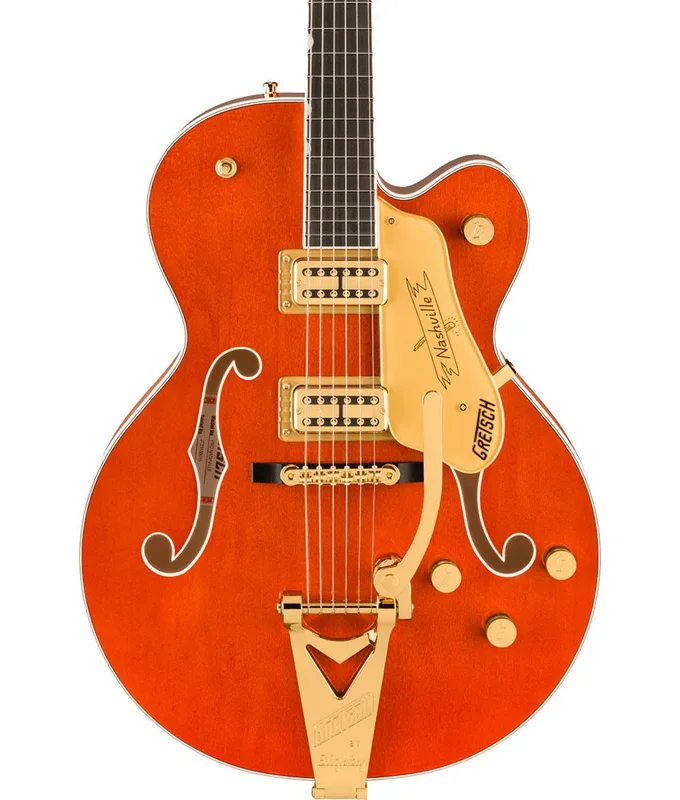 Gretsch Nashville Hollow Body with String-thru Bigsby and Gold Hardware – Orange Stain