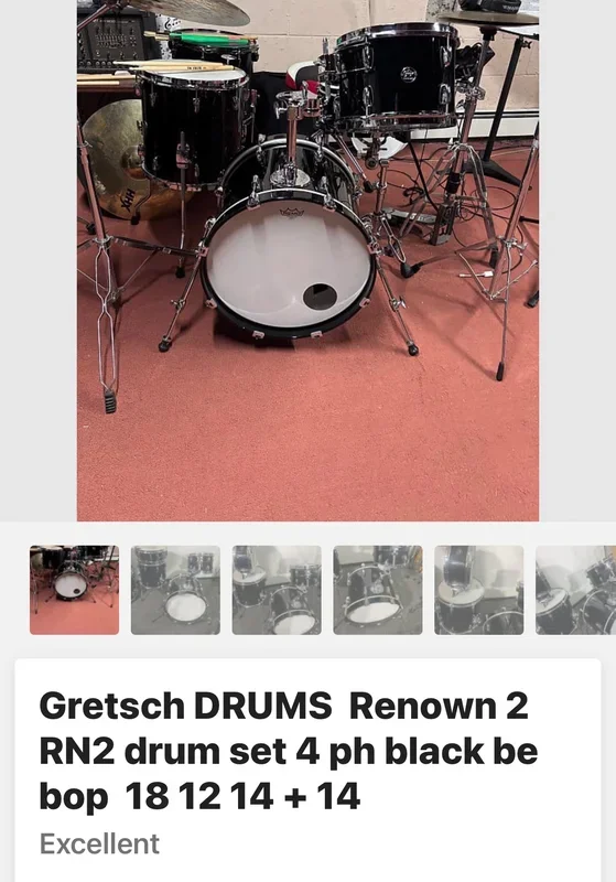 Gretsch renown rn2 3 pc drum set