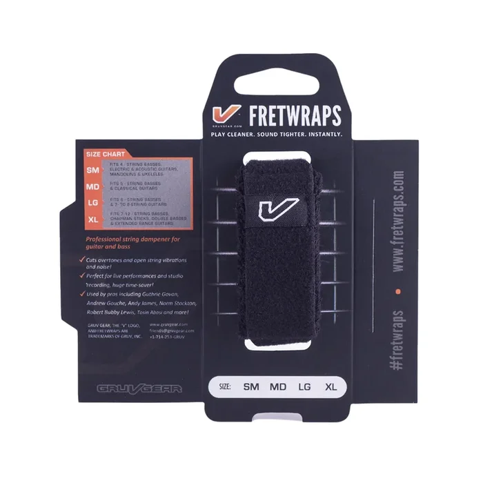Gruv Gear Fretwraps 1 Pack – Black (Large)