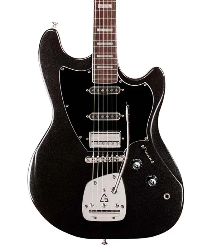 Guild Surfliner Deluxe Electric Guitar w/ GFVT – Black Metallic