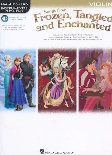 Hal Leonard: Songs from Frozen, Tangled and Enchanted (violin w/ audio access)