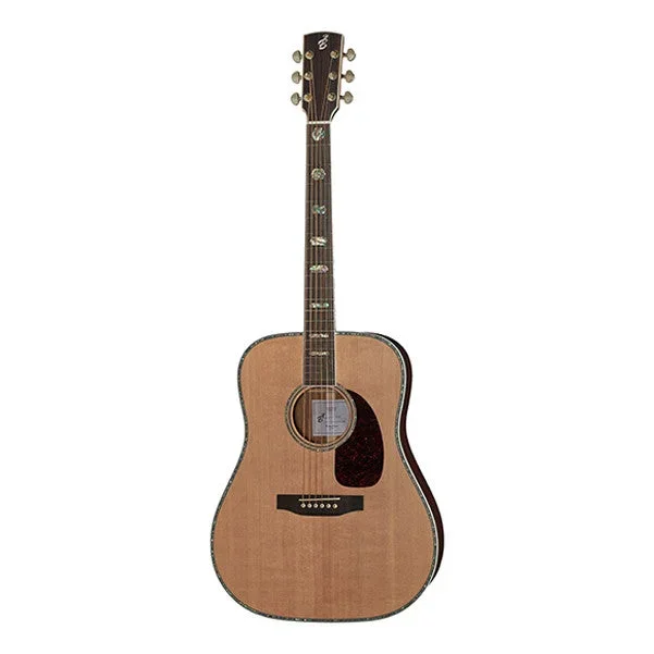 Harley Benton Custom Line CLD-41SE Dreadnought Electro Acoustic Guitar – Natural Matte